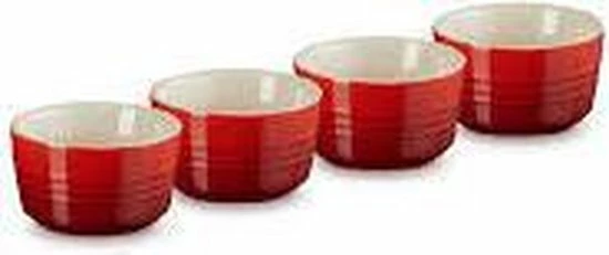 Le Creuset Ramekins Kersenrood - ø 8 Cm / 100 Ml - 4 Stuks - Afbeelding 3