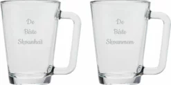 UNIGLASS Gegraveerde Theeglas 26cl De Bêste Skoanheit- De Bêste Skoanmem