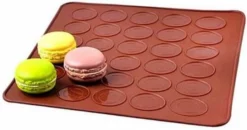 Merkloos Bakmat Voor Macarons - Siliconen Bakmat Voor Het Maken Van Macarons - 30 Stuks Per Mat - Bruin