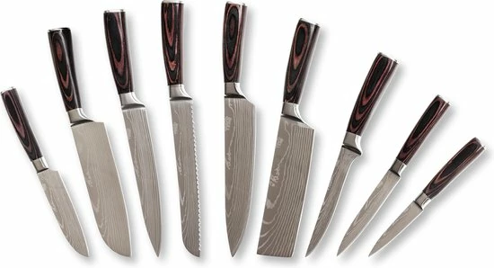 Timmers Trading 10 Delige Professionele Messenset – Koksmessen - Japanse Messen - Afbeelding 9