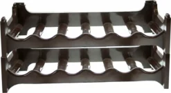 Forte Plastics Wijnflessen Rek/wijnrek Stapelbaar Voor 6 Flessen - Wijnflesrekken/wijnflessenrekken/wijnrekken