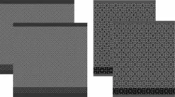 DDDDD 2x Theedoek + 2x Keukendoek Chrystal - Black