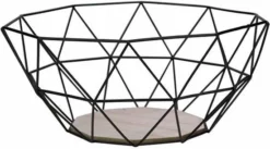 Gusta® Gusta Fruitmand - Metaal - Hout - 26x25x12 Cm