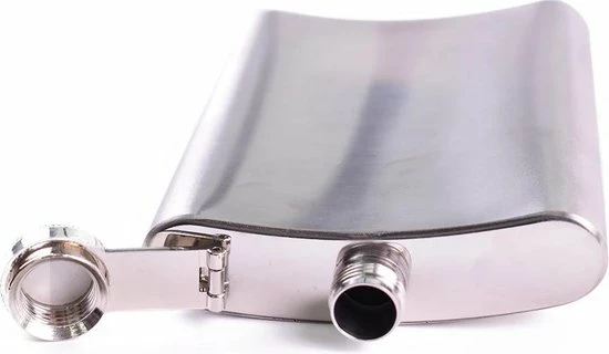 LOUZIR Premium RVS Heupfles Met Schroefdop - 200 Ml - 12x9cm - Afbeelding 6