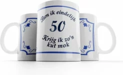 Merkloos Kut Mok 50 Jaar |Ben Ik Eindelijk 50 Jaar Krijg Ik Zo’n Kutmok| Mok Verjaardag |Cadeau Mok| Grappige Mok | Cadeau Abraham | Cadeau Sara | Kuttegel 50 Jaar