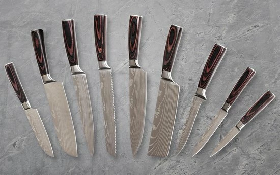 Timmers Trading 10 Delige Professionele Messenset – Koksmessen - Japanse Messen - Afbeelding 7