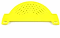 Merkloos Afgiethulp – Afgietdeksel Met Handvaten – Makkelijk Afgieten - Afgietdeksel - Geel