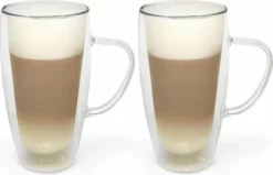 Bredemeijer - Dubbelwandig Glas Cappuccino/latte M. 400ml (set Van Twee Stuks)