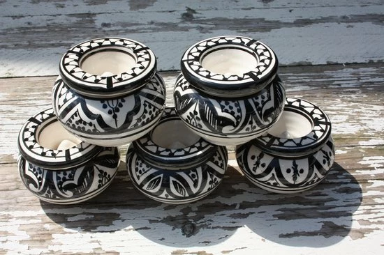 Cadeaubazaar.nl Asbak Zwart / Wit H 10 Cm Ø 15 Cm - Afbeelding 4