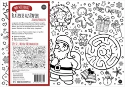 JEKA Inkleurbare Placemats - Kleurplaten - 12 Stuks - Papieren Placemat - Onderlegger - Thema: Kerst - Educatief & Creatief - Spelenderwijs Leren - Kerstman / Kerstmis / Christmas - Placemats Voor Kinderen - Kinderplacemat - Kleuren & Tekenen Voor Kids