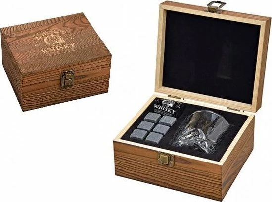 HomeShopXL Luxe Whiskey Glas Cadeauset - Whisky Stones Set - Complete Whiskey Stenen - Cadeau Voor Man - Kado Set - Geschenkset Mannen - Vaderdag - Afbeelding 3