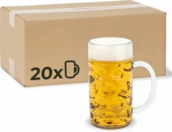 MyDrinkglass Plastic Bierpul | Bierpul Plastic | 20 Stuks | Oktoberfest | Plastic Glazen | Zero Waste | Herbruikbaar | Onbreekbare Bierpullen | 500 Ml |