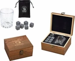 HomeShopXL Luxe Whiskey Glas Cadeauset - Whisky Stones Set - Complete Whiskey Stenen - Cadeau Voor Man - Kado Set - Geschenkset Mannen - Vaderdag