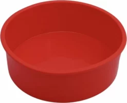 WiseGoods Ronde Taartvorm - Siliconen Cakevorm - Siliconen Bakvorm - Taarten Bakken - Rond - Ø 15.5 Cm - Rood