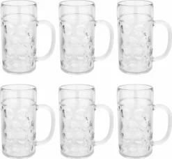MyDrinkglass Plastic Bierpul | Bierpul Plastic | 6 Stuks | Oktoberfest | Plastic Glazen | Zero Waste | Herbruikbaar | Onbreekbare Bierpullen | 500 Ml |