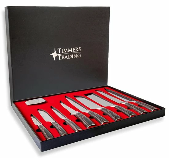 Timmers Trading 10 Delige Professionele Messenset – Koksmessen - Japanse Messen - Afbeelding 6