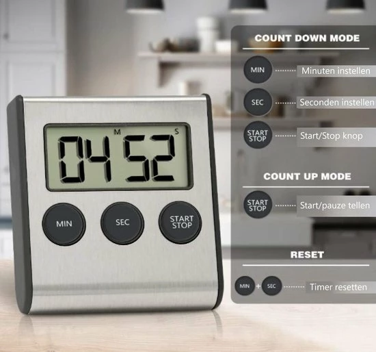 Lemi's Goods Vleesthermometer - Digitaal - Oventhermometer - Inclusief Wekker Functie - BBQ Thermometer - Kernthermometer - Temperatuurmeter - Afbeelding 6
