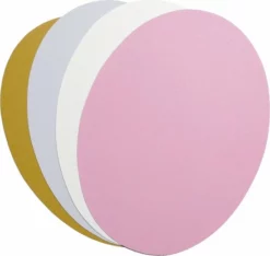 In Round Placemats Pakket – 4 Stuks – Lederlook Kunststof – Ovaal