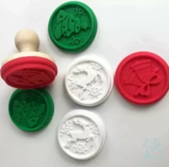 ZijTak - Koekjesstempel - Koek Stempel - Kerst - Hert - Kerstboom - Bakken - Hout - Silicone