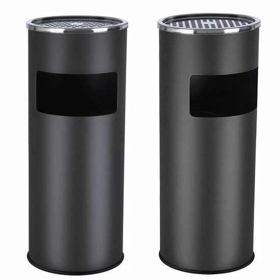 SONGMICS Staande Asbak Met Afvalbak - Sigarettenbak - Buitenasbak Met Prullenbak - Peukenpaal - Afbeelding 7