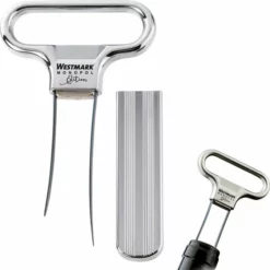 Westmark Ah-So Ontkurker En Herkurker - Incl. Flessenopener - Zink/Staal Verchroomd