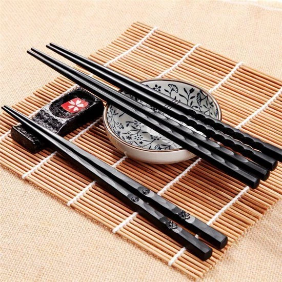 KELERINO. Chopsticks Set (2 Stokjes) - Eetstokjes Sushi - Bloemen - Afbeelding 2