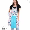Merkloos Tulipa Keukenschort En Ovenwanten Set | Bakery | Kookschort - 55 X 75cm | Blauwe Handdoek - 30 X 50 | Keukenschort Dames | Keukenschort Voor Vrouwen | Katoen