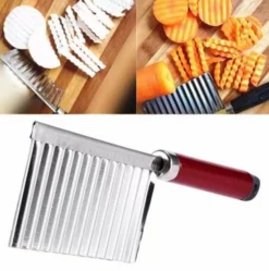 Multifunctioneel Keuken Kartelmes - Frietsnijder - 22 Cm – RVS – EPIN 3D