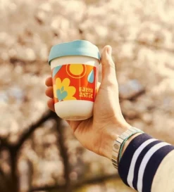 Earthastic Reusable Coffee Cup - Premium Herbruikbare Koffiebeker To-go 250ml - Duurzaam - Koffie - Thee - Blissful Blue Kleur