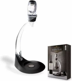 MikaMax Magic Wijn Decanteerder Deluxe - Incl. Standaard En Zeef - Vaatwasserbestendig - Decanter - Wijn Beluchter - Wijn Cadeau - Wijn Accessoires
