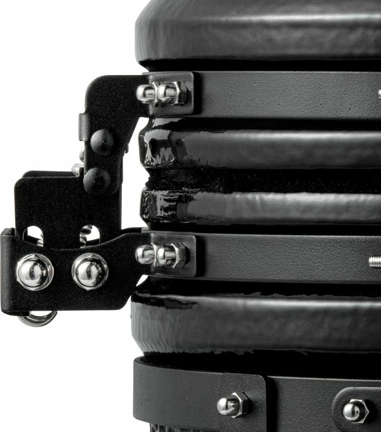 Merkloos The Meat Boys Compact - Keramische BBQ - 15 Inch Kamado - Tafelmodel - All Black Inclusief Platesetter En Regenhoes - Afbeelding 8