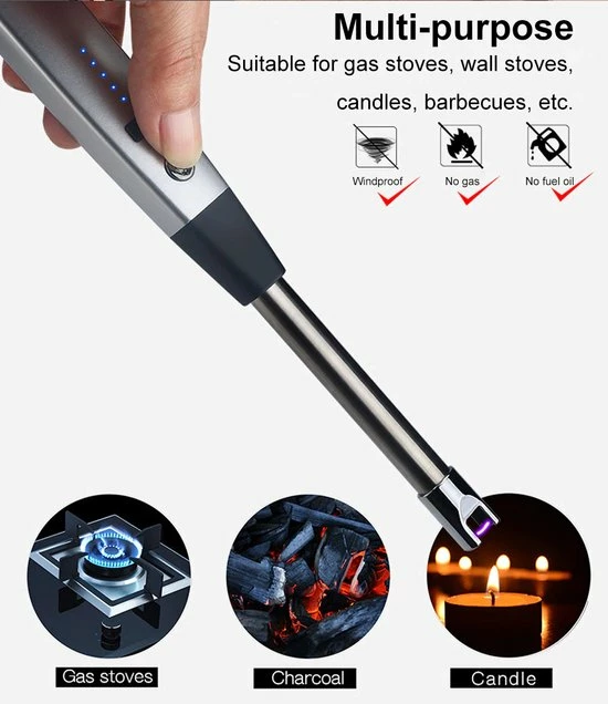 PLASMA - Plasma Aansteker - Oplaadbare Plasma USB Aansteker - Elektrische Aansteker - Arc Lighter - Blauw - Afbeelding 6