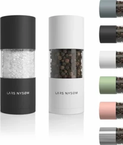 LARS NYSØM Zout- En Pepermolen Set 'Sjæl' Black/White