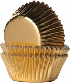 House Of Marie MINI Cupcake Vormpjes Folie Goud Pk/36