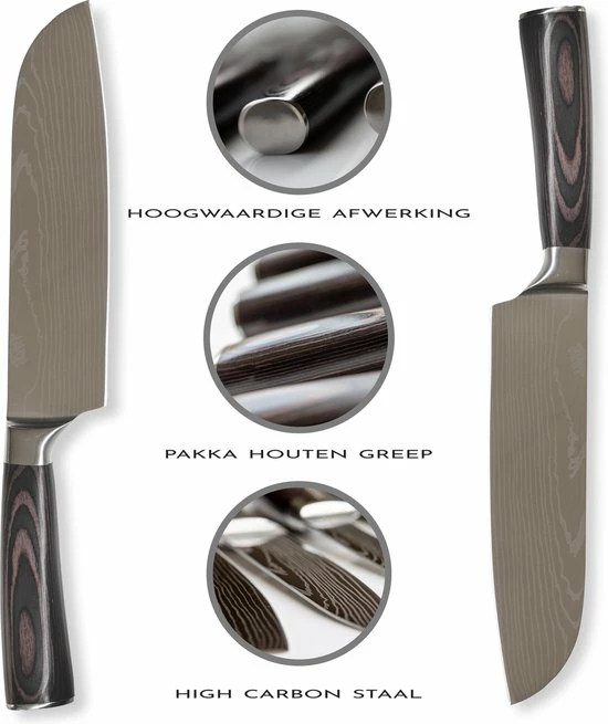 Timmers Trading 10 Delige Professionele Messenset – Koksmessen - Japanse Messen - Afbeelding 2