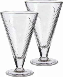 Vivalto Set Van 6x Stuks Ijscoupes/ijsschaaltjes Van Glas 300 Ml - Dessertschaaltjes