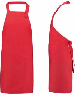 Benza Kookschort Keukenschort - Rood - 75 X 85 Cm