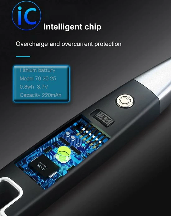 PLASMA - Plasma Aansteker - Oplaadbare Plasma USB Aansteker - Elektrische Aansteker - Arc Lighter - Blauw - Afbeelding 4