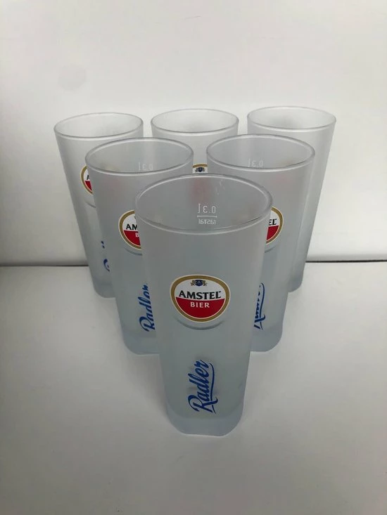 Amstel Radler Frosted Bierglas Bierglazen Doos 6x30cl Bier Glas Glazen