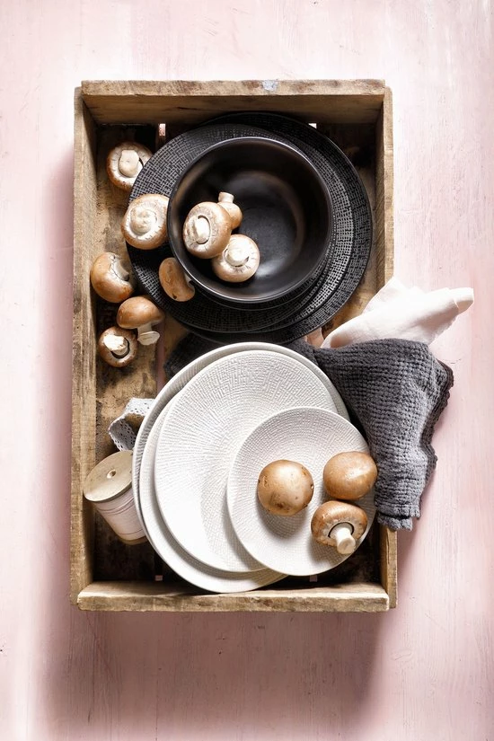 Palmer Pastabord Coupe Cubical 23 Cm Zwart Stoneware 4 Stuk(s) - Afbeelding 3